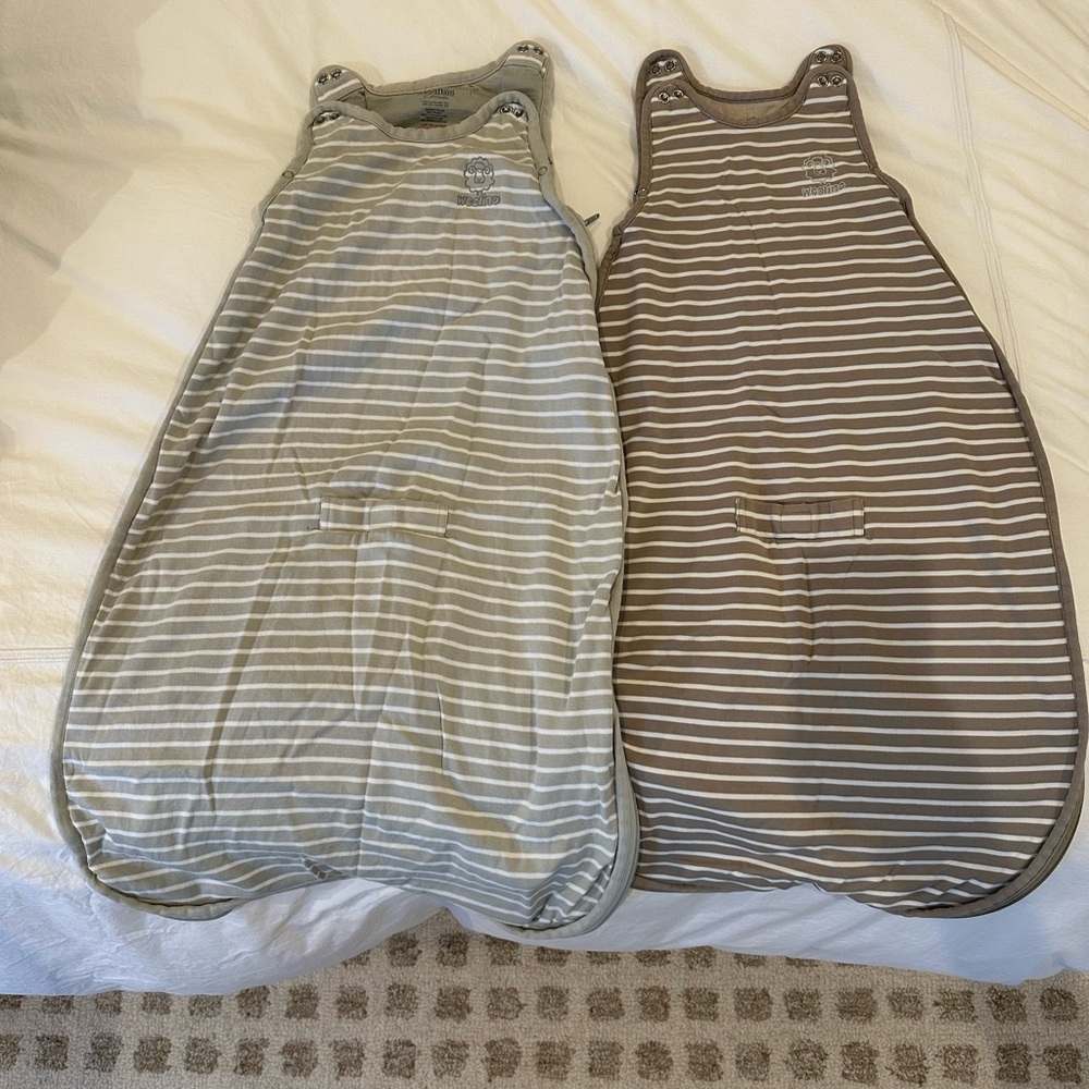 Two (2) Woolino Baby Sleep Sacks